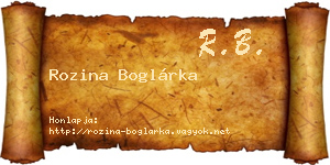 Rozina Boglárka névjegykártya